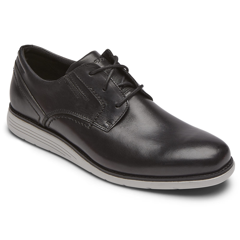 Zapatos De Vestir Rockport Hombre Mexico - Total Motion Sport Plain Toe Negros - OWHPQ8456